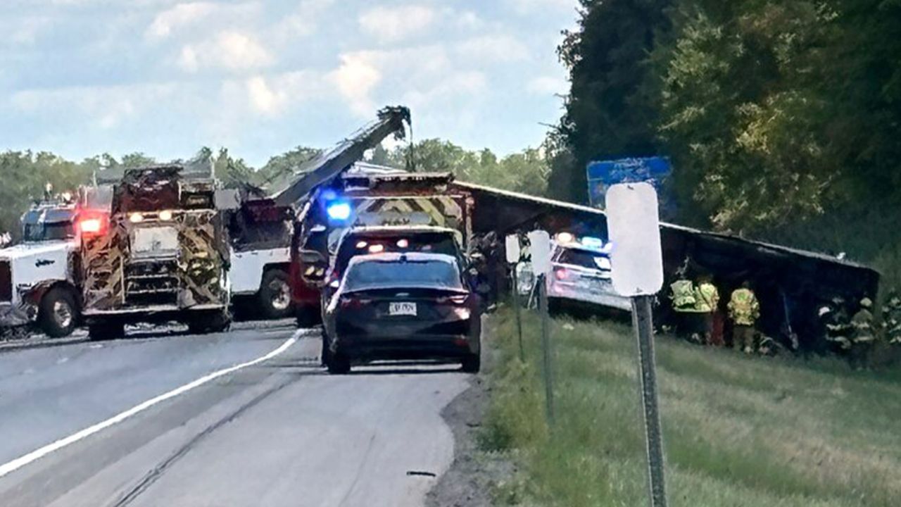 At Least Five Killed After Tour Bus Rolls Over on I-90 Near Buffalo, NY