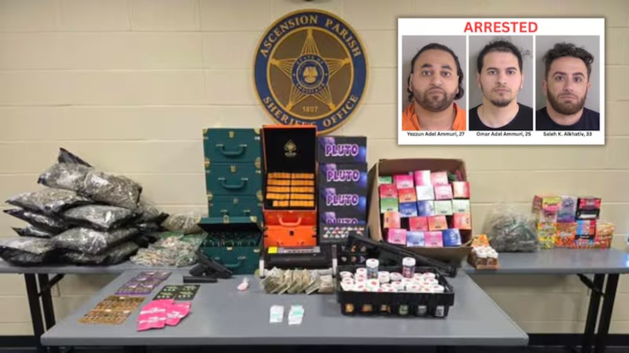 Drug Network Dismantled after Trafficking Bust in Ascension Parish; 3 Nabbed with Narcotics