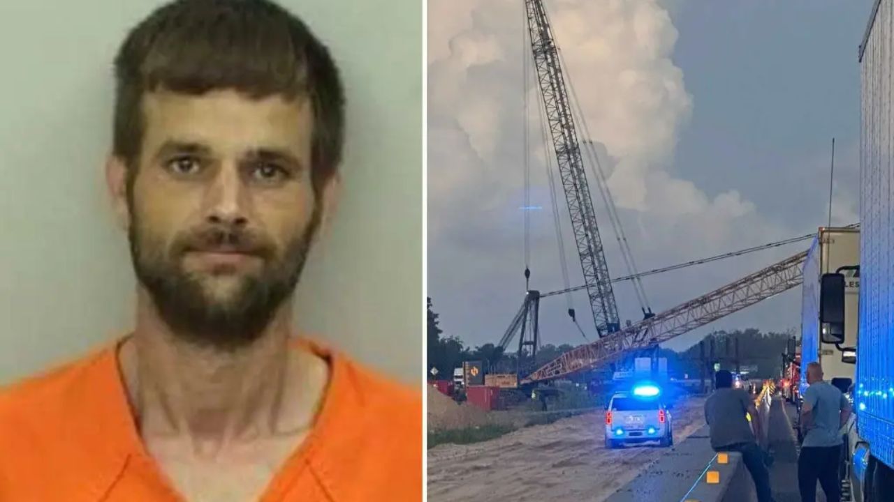 Louisiana Suspect Arrested Following Highway Crane Incident and Multiple Crashes