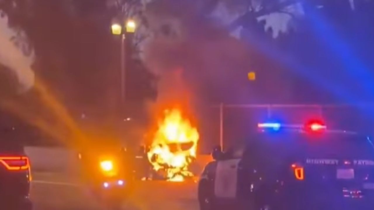 Stolen SUV Chase Ends in Multi-Vehicle Crash and Fire on Los Angeles Freeway