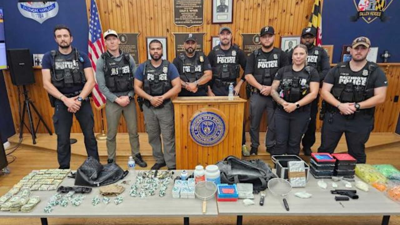 Baltimore Police Arrest Six, Seize 1 Kg of Fentanyl and Firearms