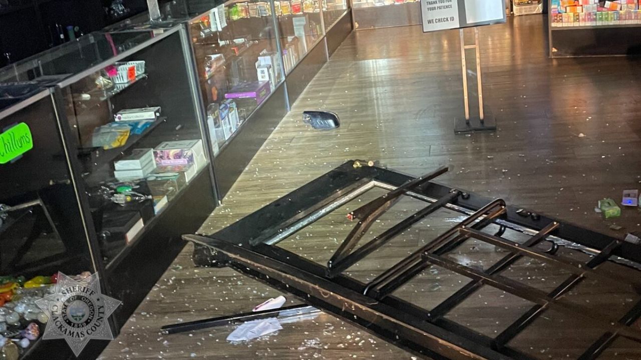 Stolen Car Crashes into Milwaukie Smoke Shop in $150K Smash-and-Grab