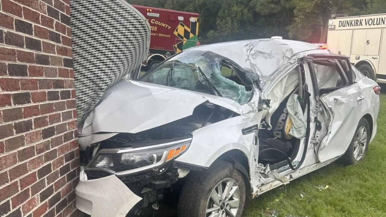 Stolen Car Smashes into Home after High-Speed Chase in Calvert County; Teen Seriously Injured