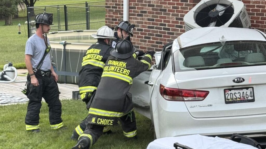 Stolen Car Smashes into Home after High-Speed Chase in Calvert County; Teen Seriously Injured (1)