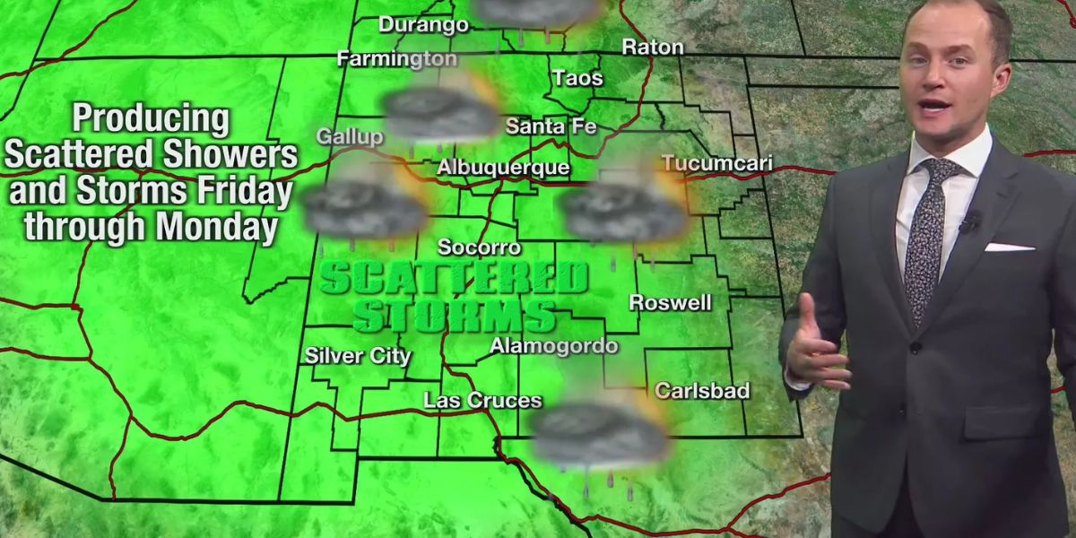 Widespread Showers and Thunderstorms Expected Across New Mexico This Weekend