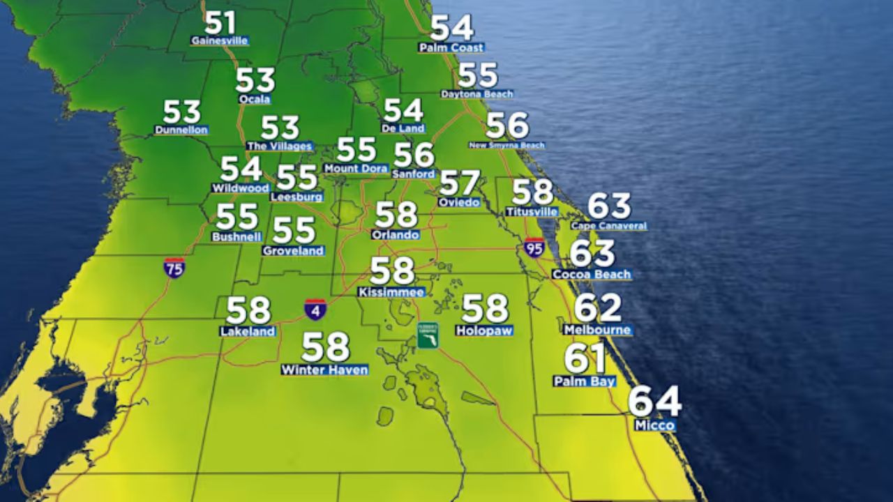 Cold Front to Bring 50s and 40s to Central Florida — Coolest Halloween Since 2012