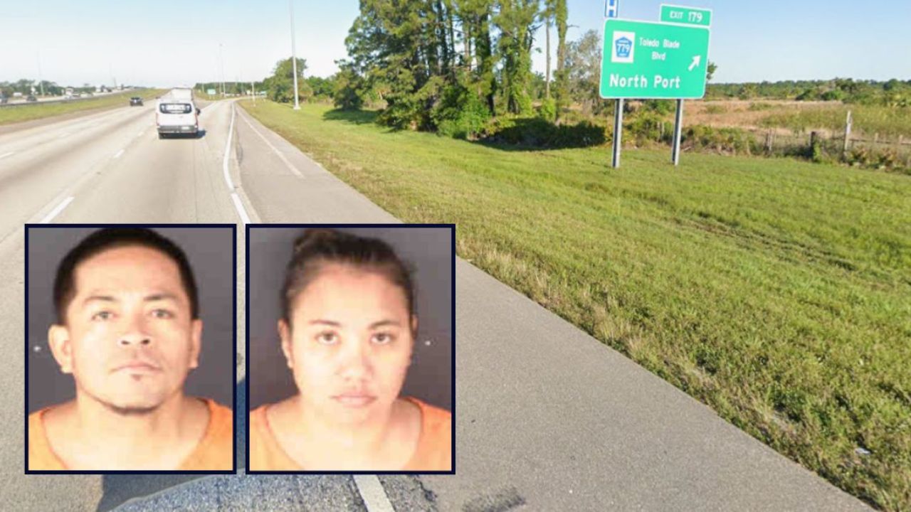 North Port Couple Arrested after They Left Boy on the Side of Highway with Guns and Cash; Told Him to Take Care of the House