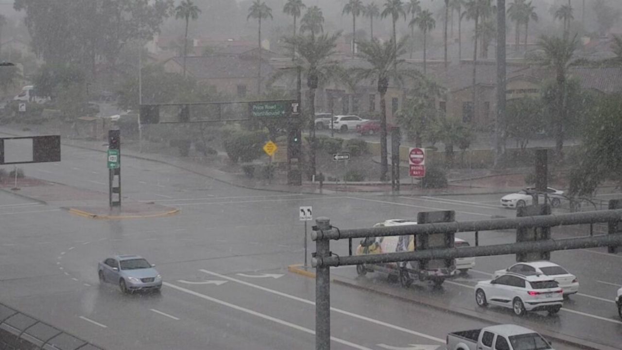 Powerful Hailstorm Slams Phoenix’s West Valley as First Alert Weather Day Extends into Thursday