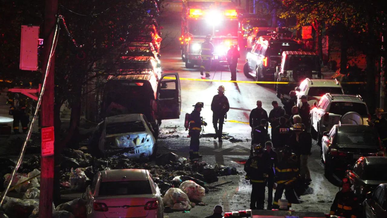 Seven FDNY Firefighters Injured after Car Explosion Sparks Massive Fire in the Bronx (1)