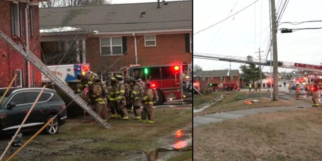 Car Plows into Apartment Building, Sparks Fire and Power Outages in Louisville
