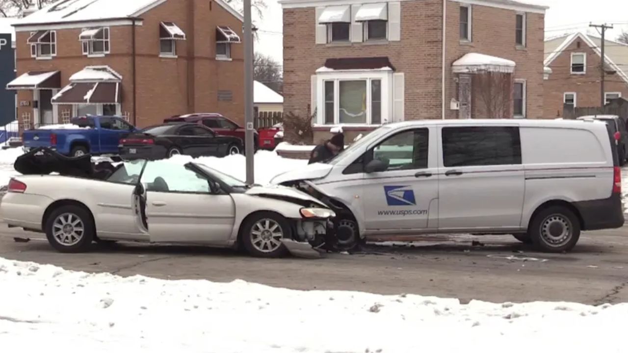Fatal Crash in Des Plaines USPS Truck Veers Into Wrong Lane, Killing 65-Year-Old