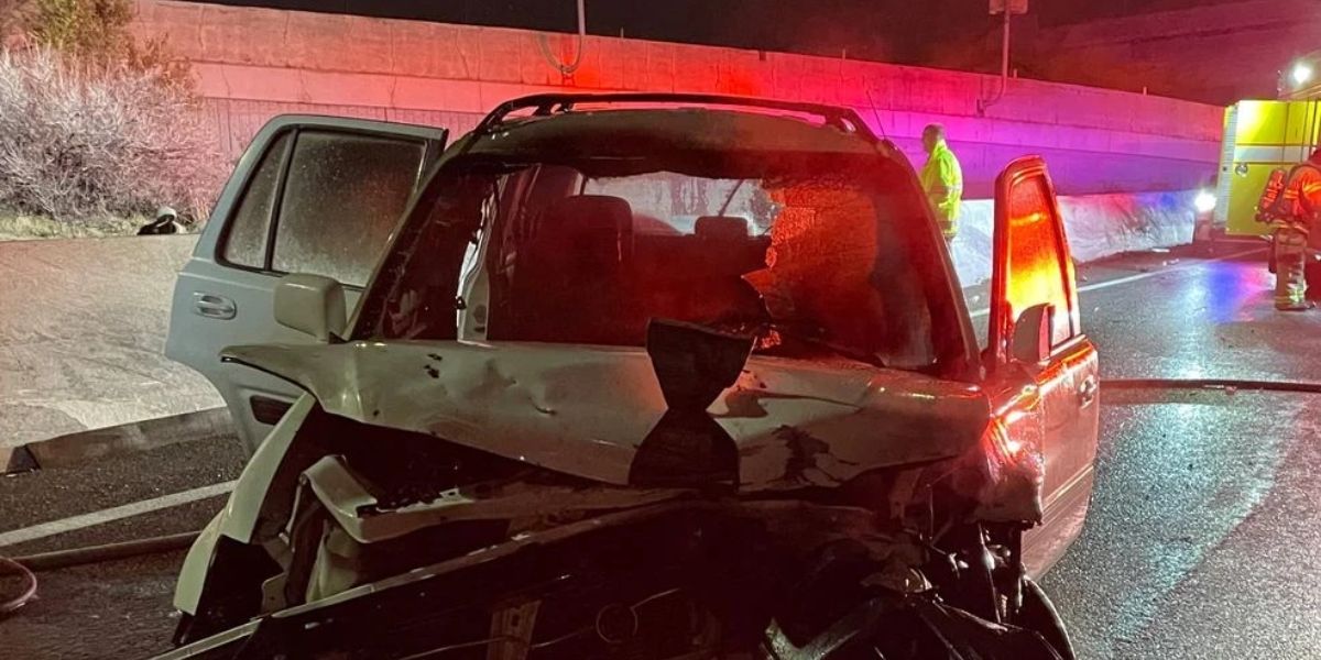 Single-Vehicle Crash on I-215 West Sparks Fire, Causes Traffic Delays in Salt Lake County