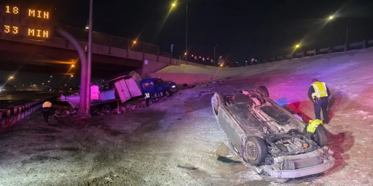 Snow Squall Triggers 25-Vehicle Pileup on I-75 in Detroit, Lanes Temporarily Closed