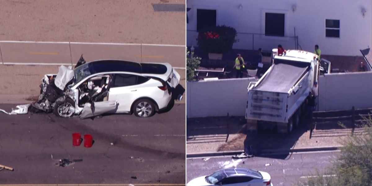 Three Injured after Dump Truck Smashes through Wall in North Scottsdale, Prompting Major Road Closure
