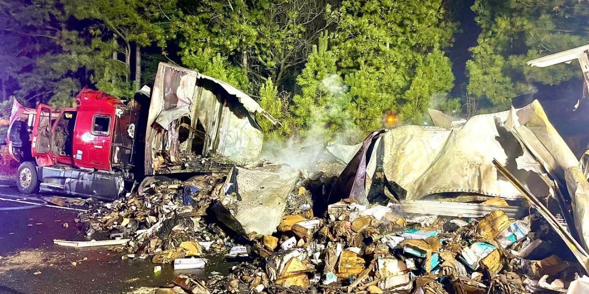 Tractor-Trailer Fire Shuts Down Southbound I-95 in Prince George’s County