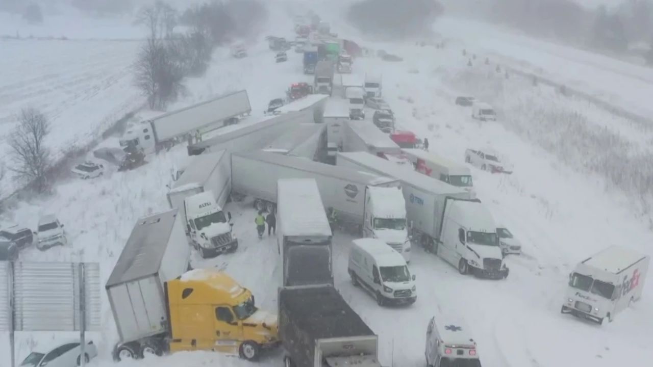 Aftermath of 100-Vehicle Pileup on Michigan Highway Leaves Drivers Stunned