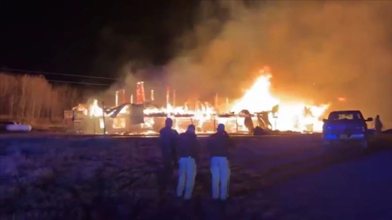 Historic Cattle Baron Supper Club Destroyed in Fire in Babb (1)